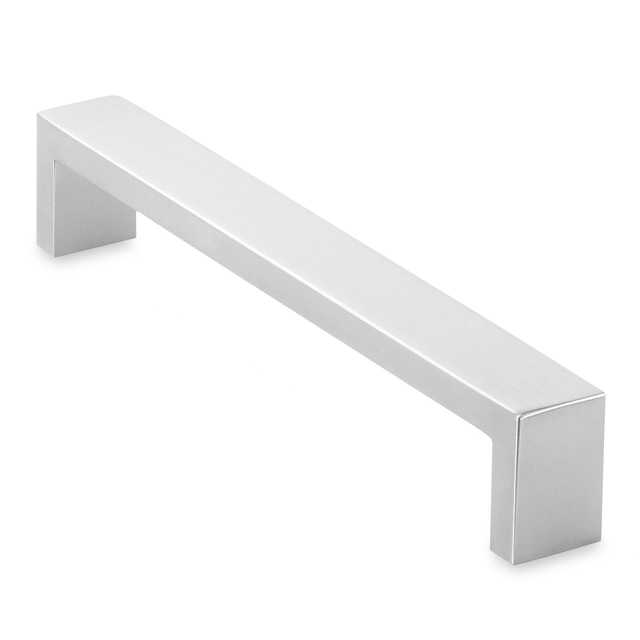 Cauldham Solid Stainless Steel Cabinet Hardware Square Handle Pull Brushed Satin Nickel
